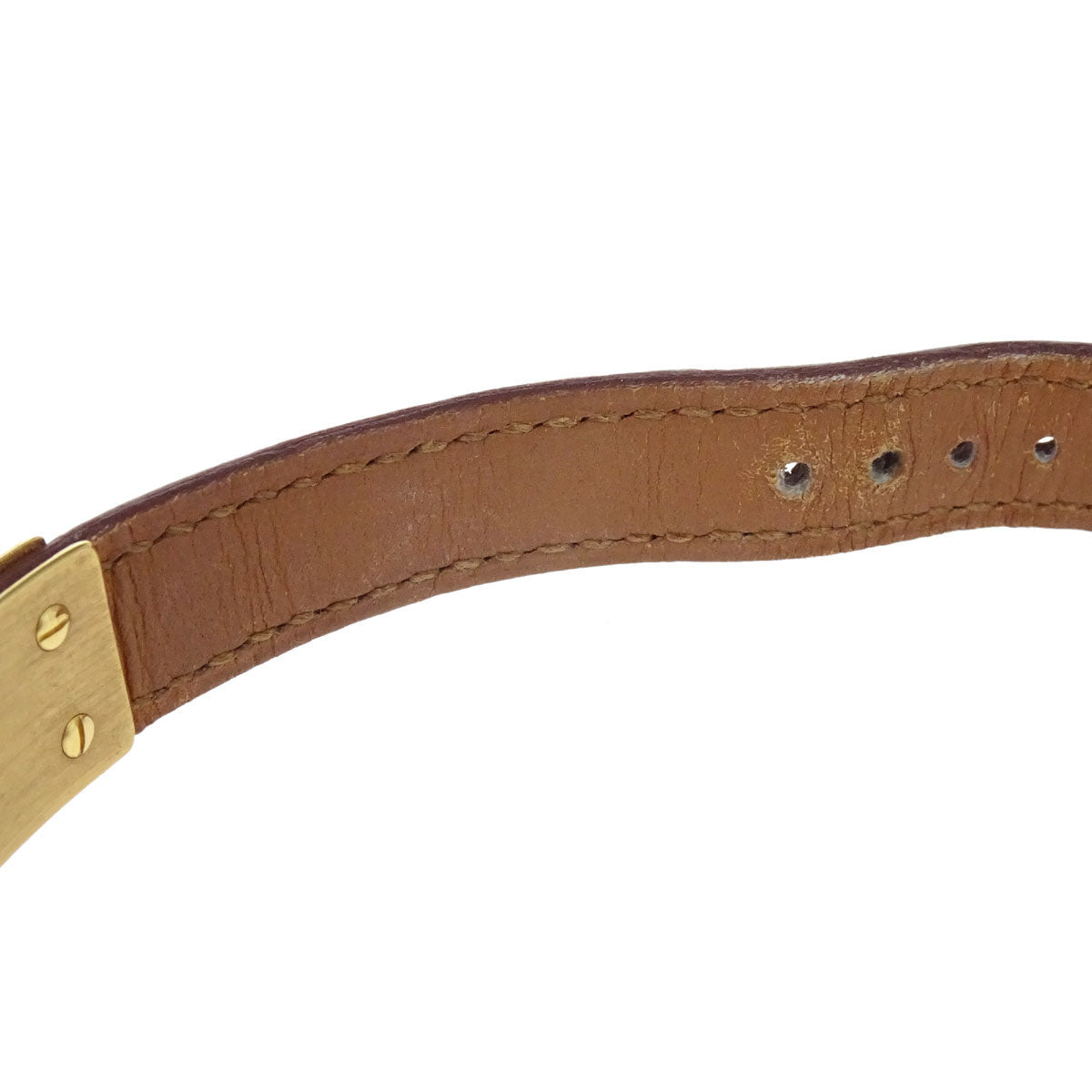 Hermes * Kelly Watch Quartz Watch Brown Crocodile ◯W