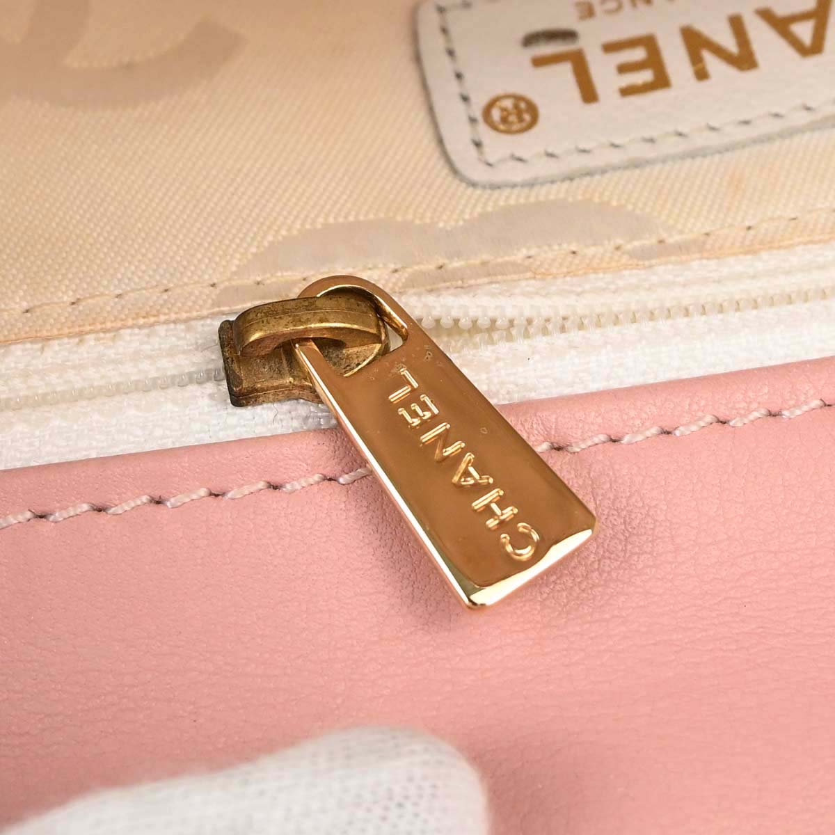 Chanel 2004-2005 Pink Calfskin Wild Stitch Handbag