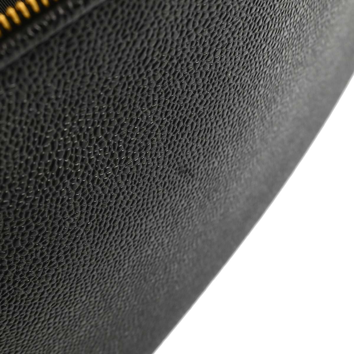 Chanel 1997-1999 Black Caviar Skin Tote Handbag
