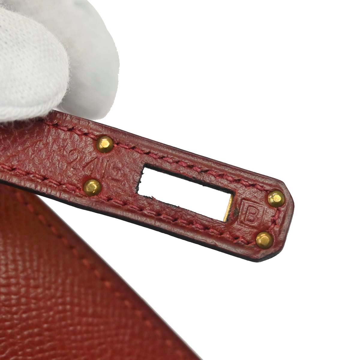 Hermes Rouge H Courchevel Kelly Sport PM Shoulder Bag