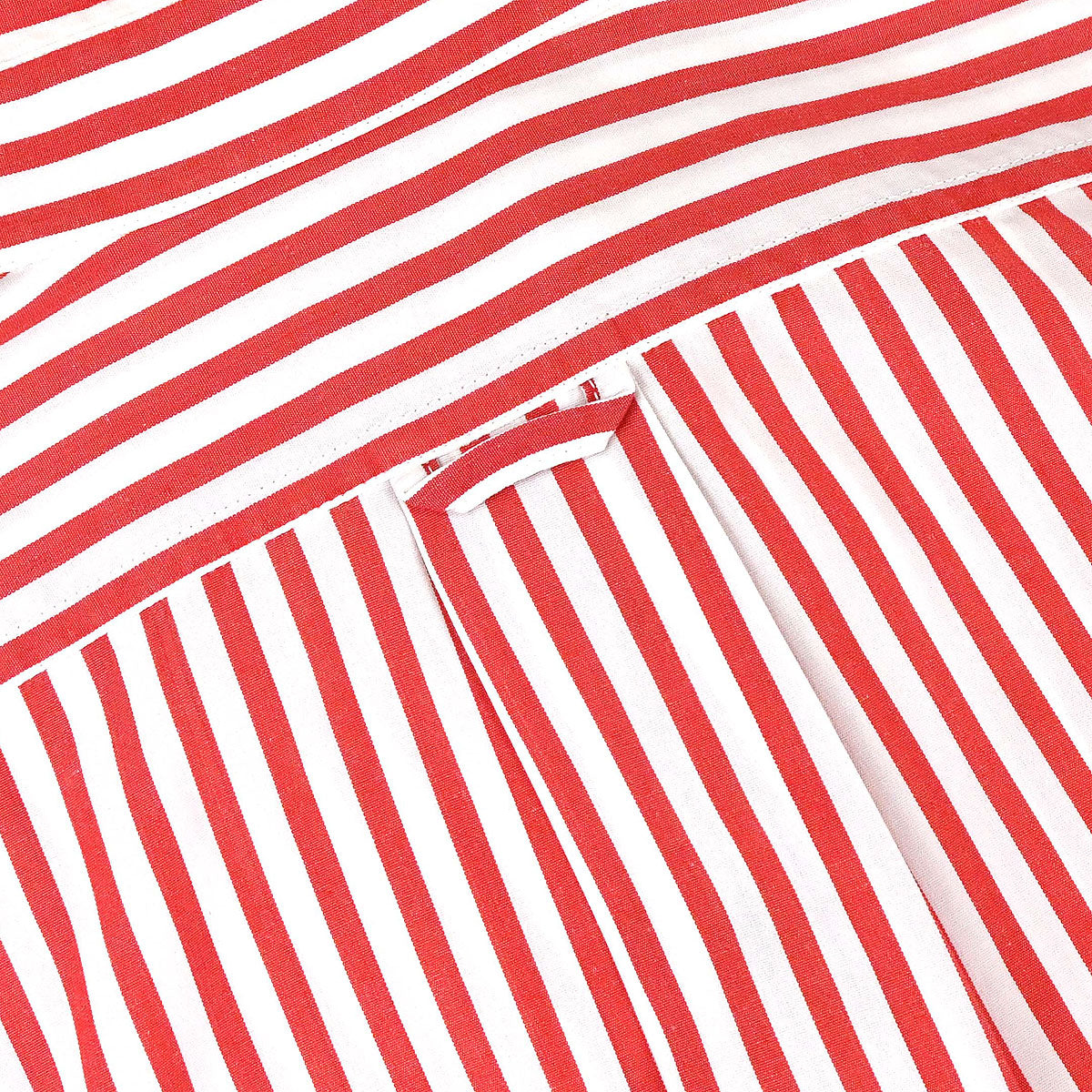 Chanel Striped Shirt Blouse Red