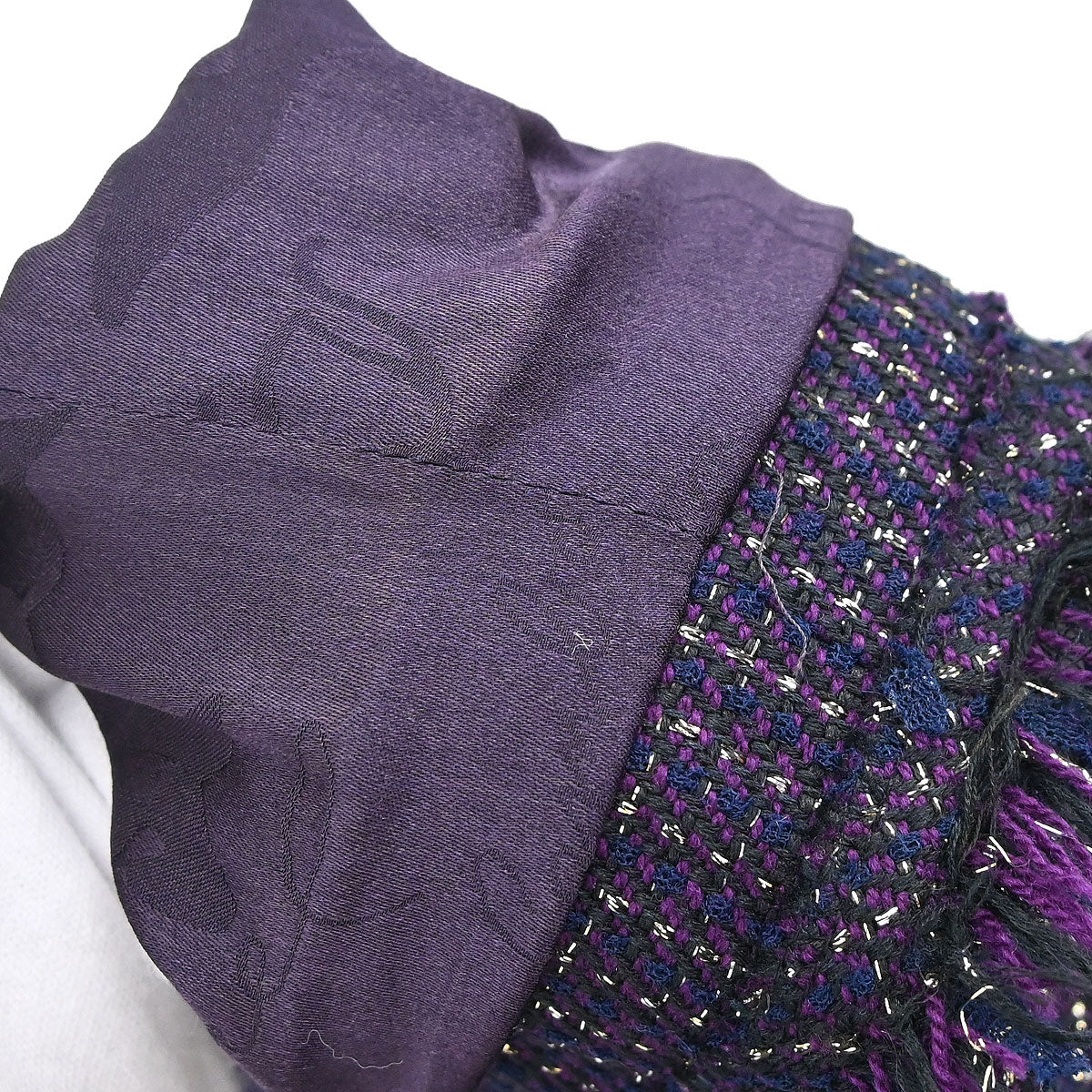 Chanel 2008 Double Breasted Tweed Jacket Purple
