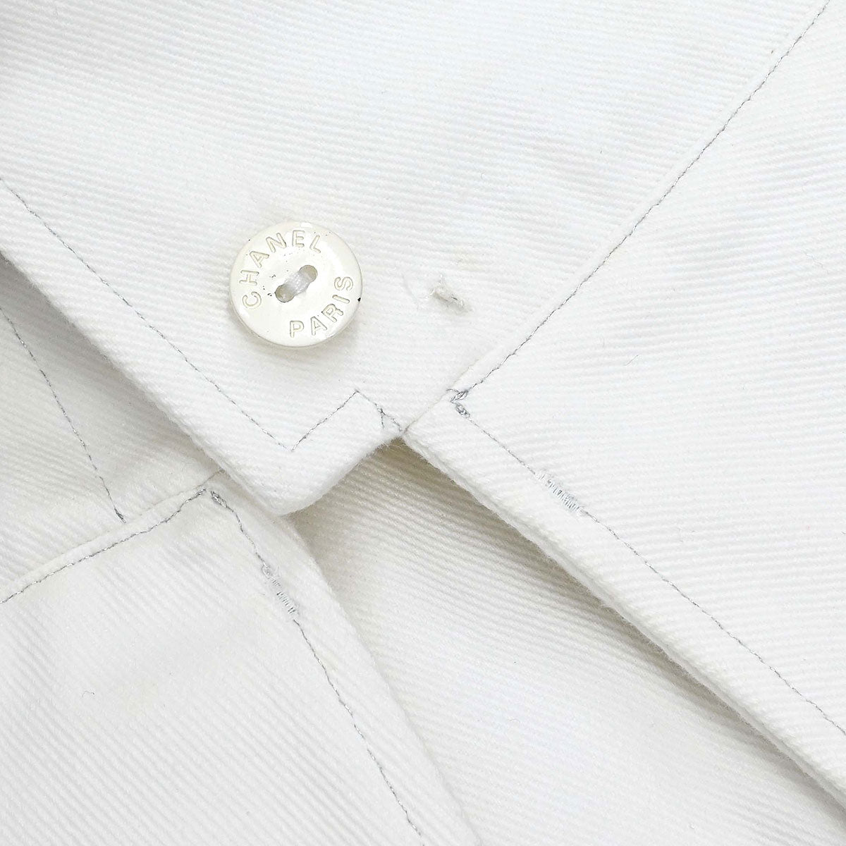 Chanel 2003 Single Breasted Jacket White #34