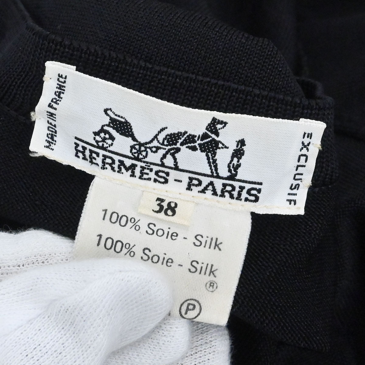 Hermes Long Sleeve Twillaine Cardigan Black #38
