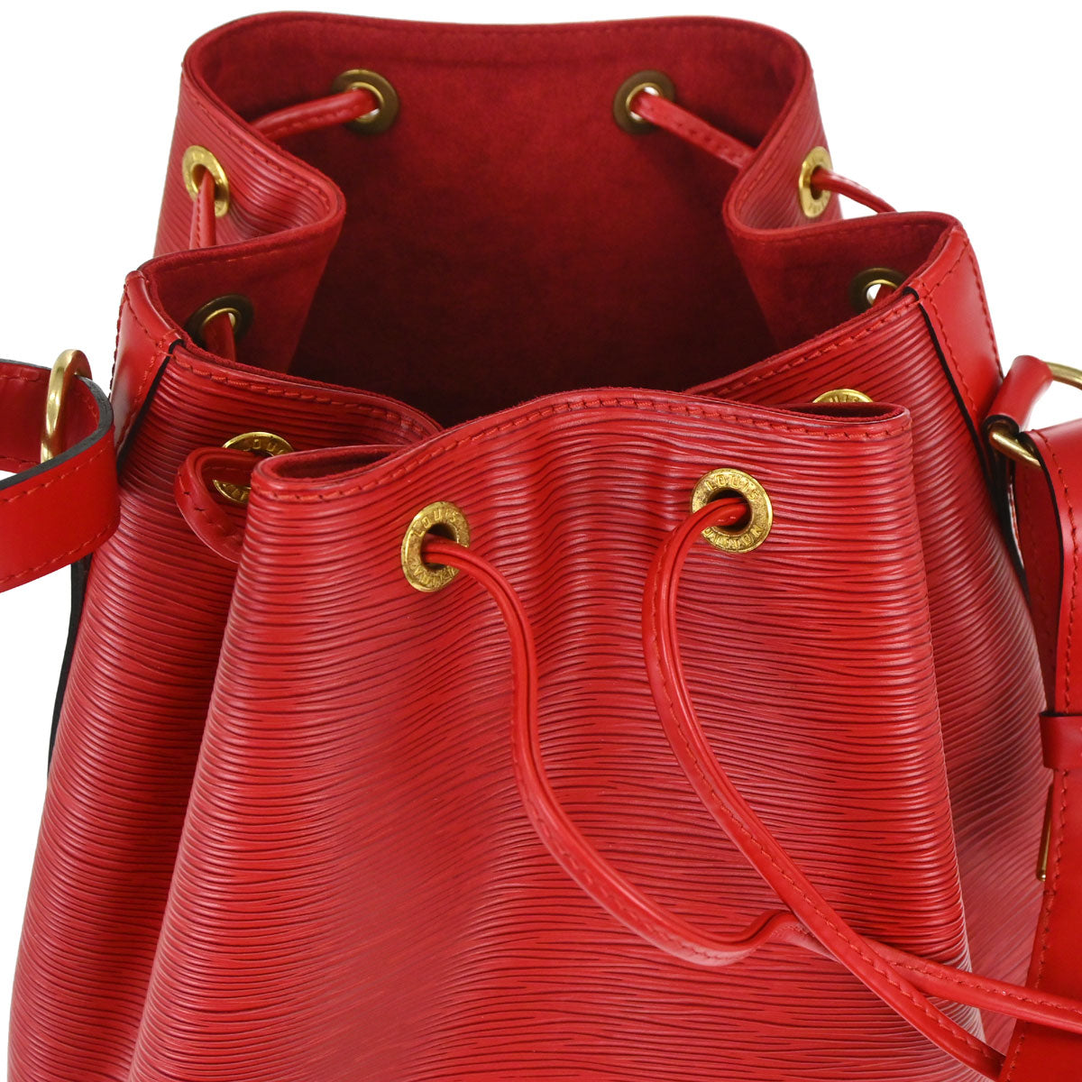 Louis Vuitton 2002 Red Epi Petite Noe Shoulder Bag M44107
