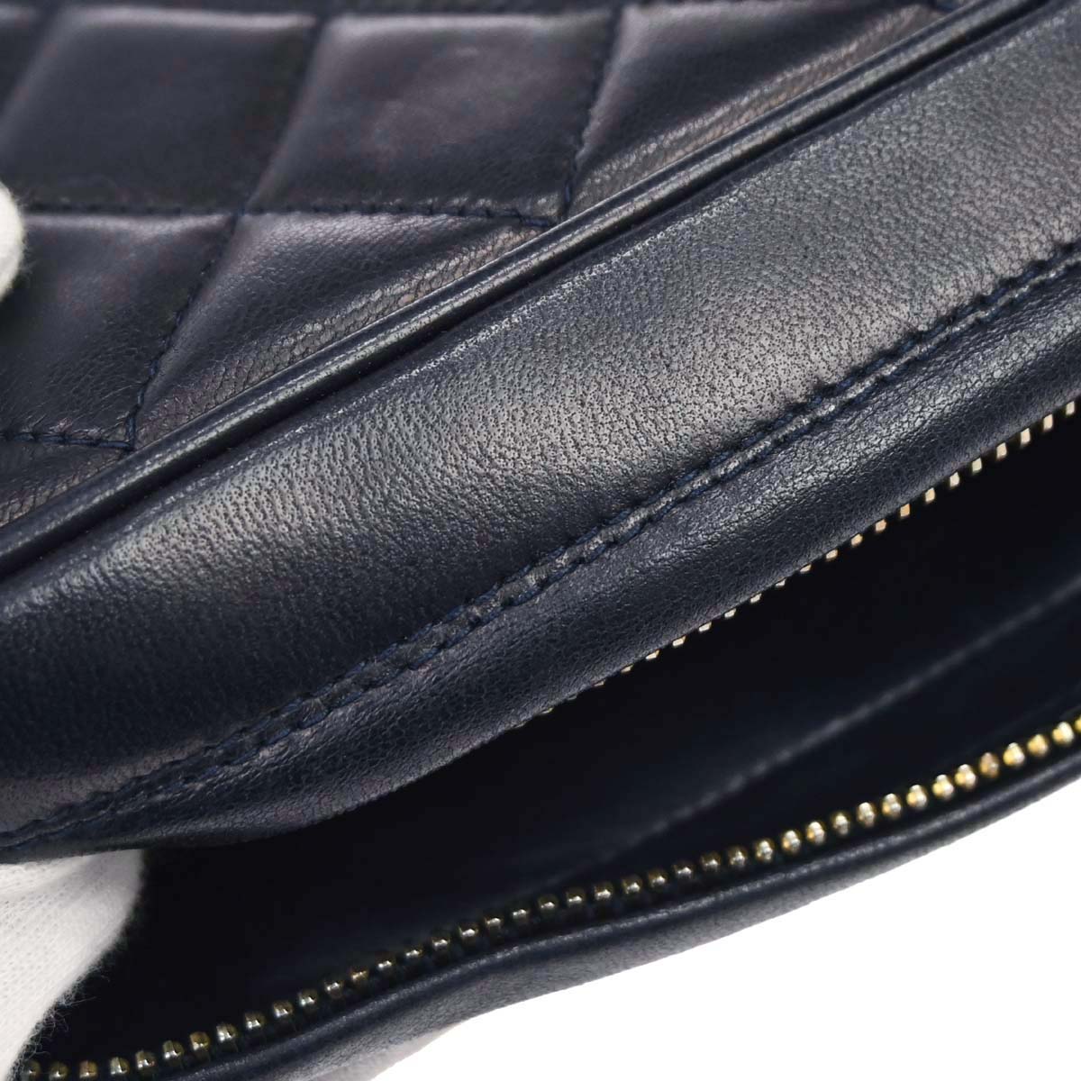 Chanel 1994-1996 Navy Lambskin Camera Bag Small