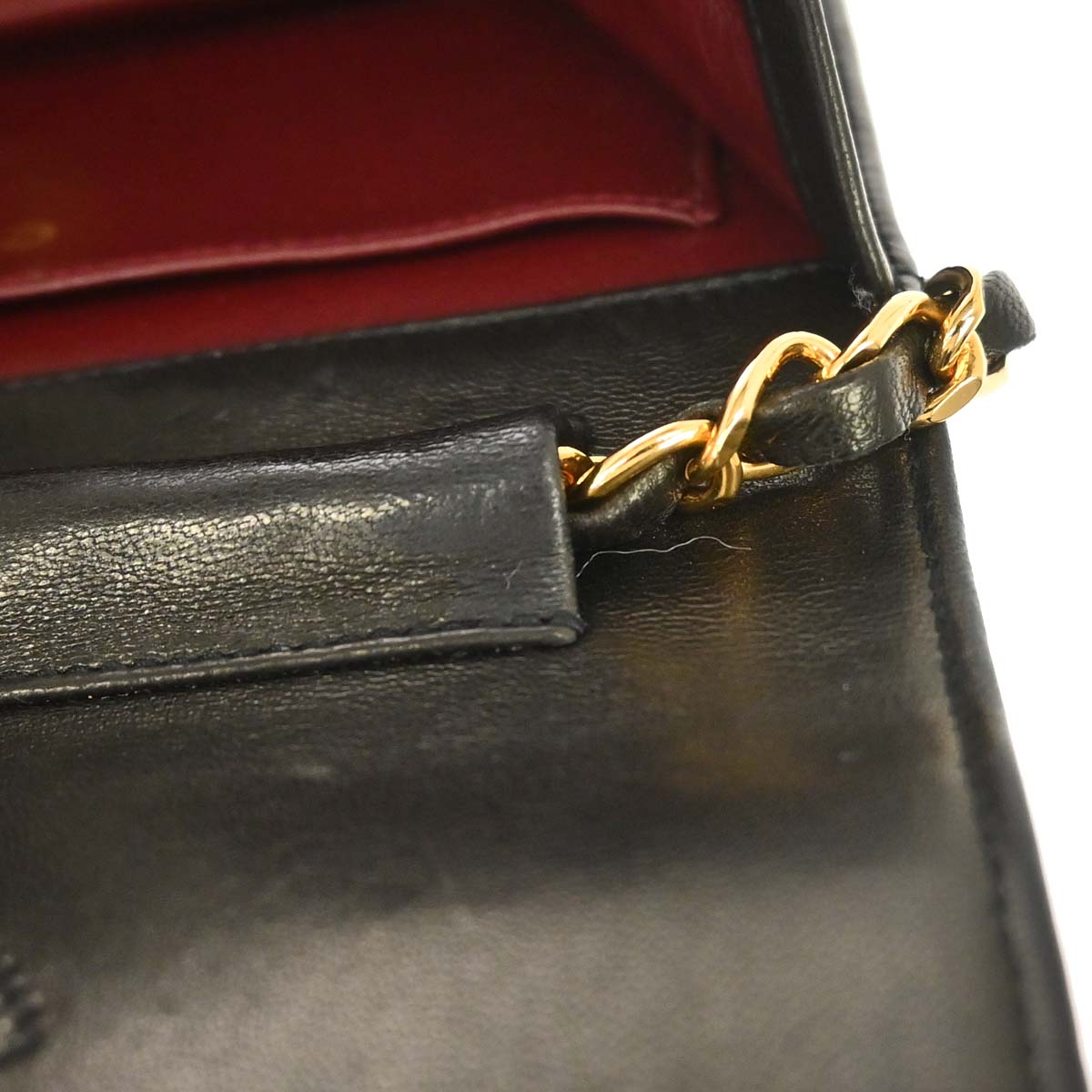 Chanel Black Lambskin Pushlock Mini Full Flap Shoulder Bag