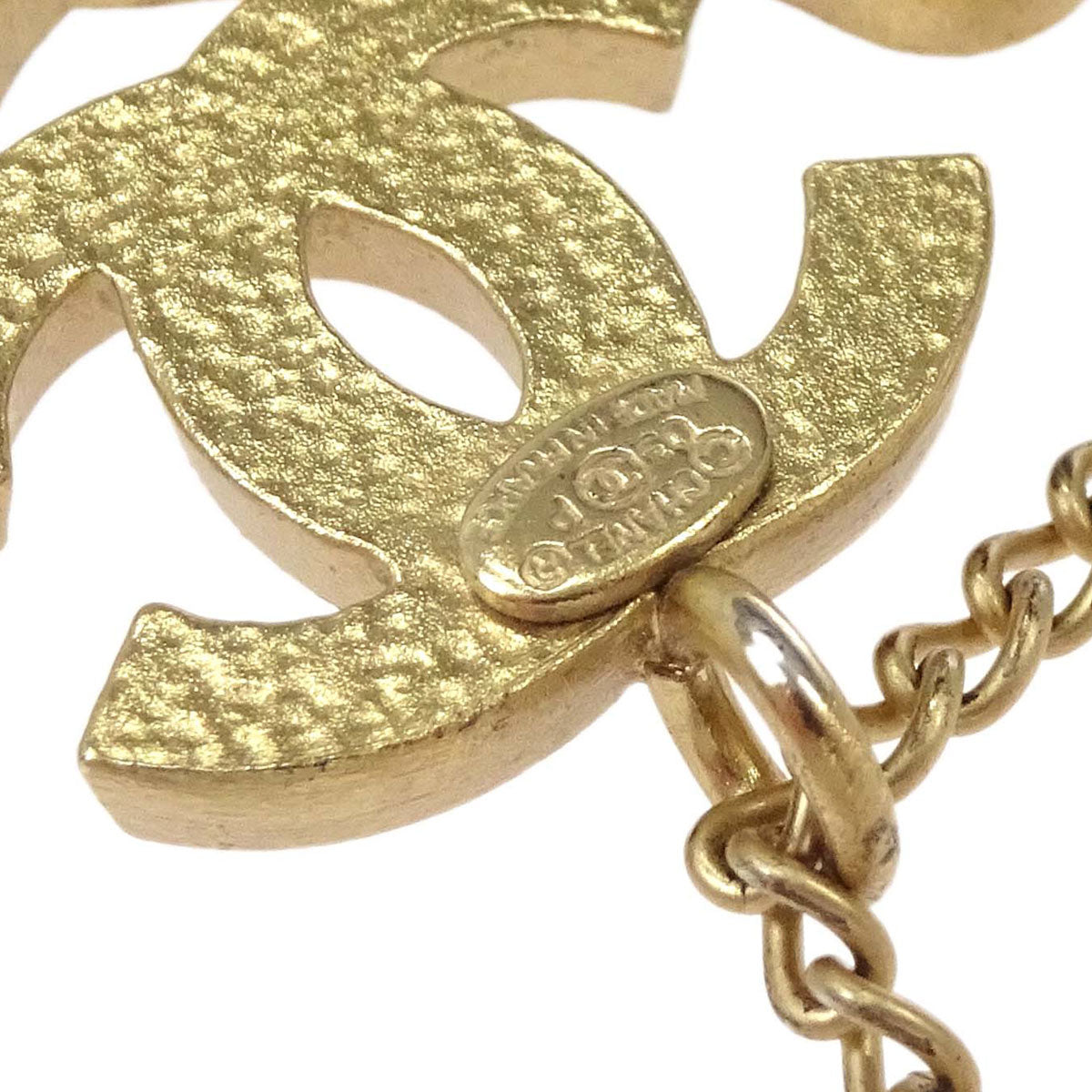 Chanel Gold CC Crossbones Pendant Necklace 03P