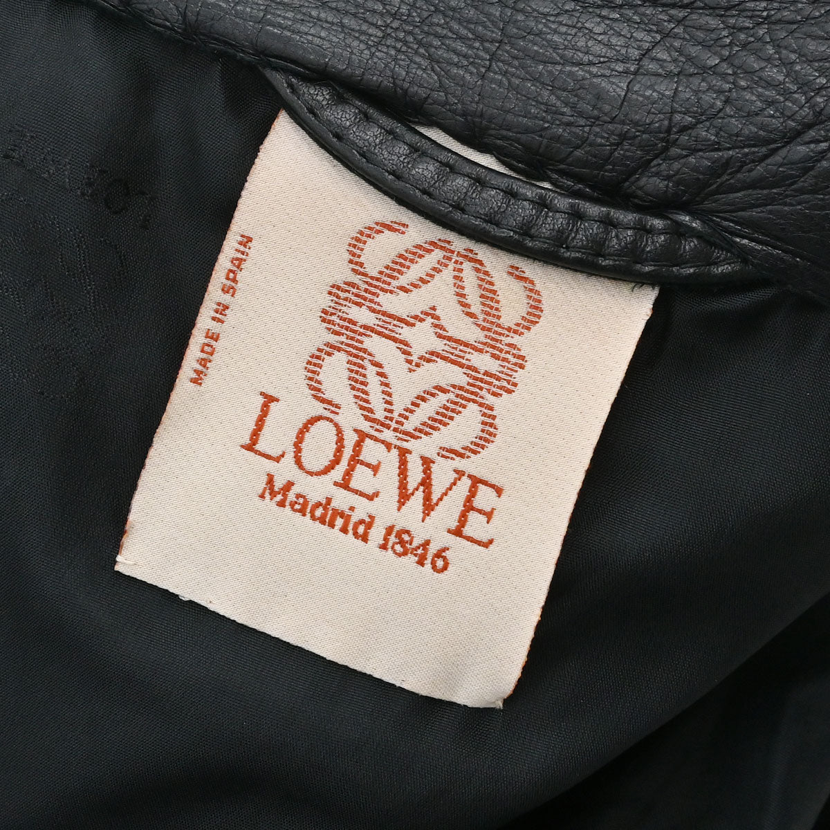 Loewe Single Breasted Napa Leather Jacket Black #40