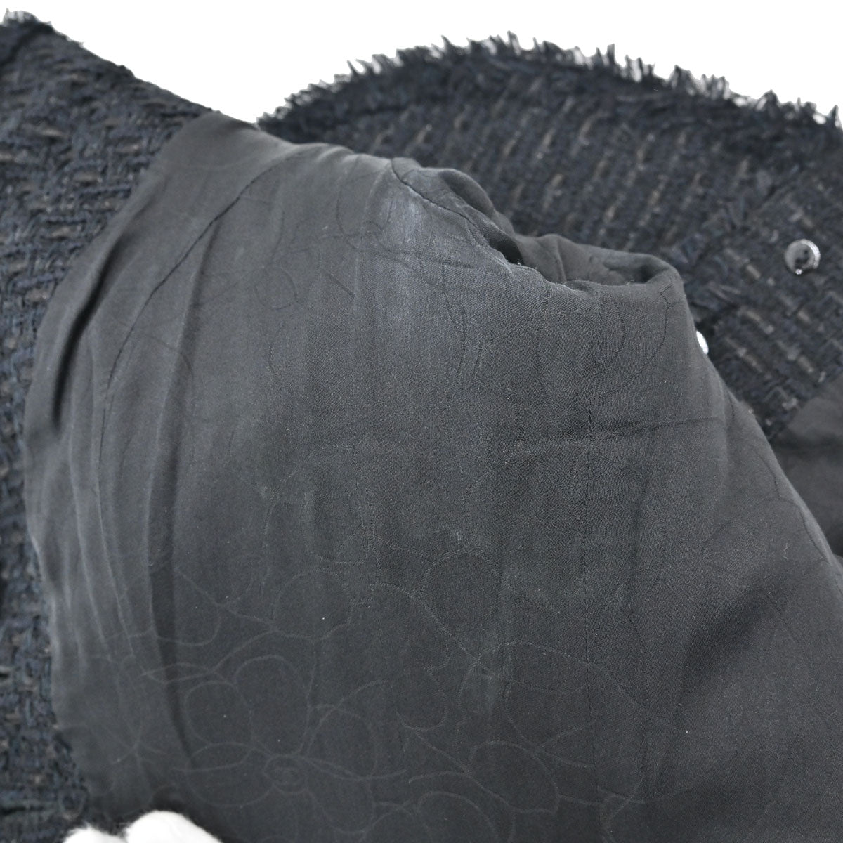 Chanel 2006 Single Breasted Tweed Jacket Black #34