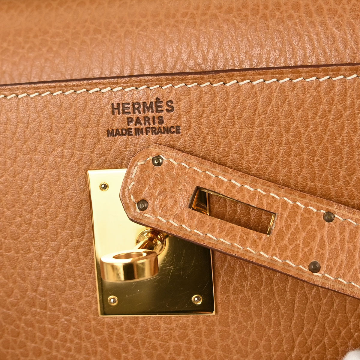 Hermes Natural Ardennes Kelly 32 Sellier 2way Shoulder Handbag