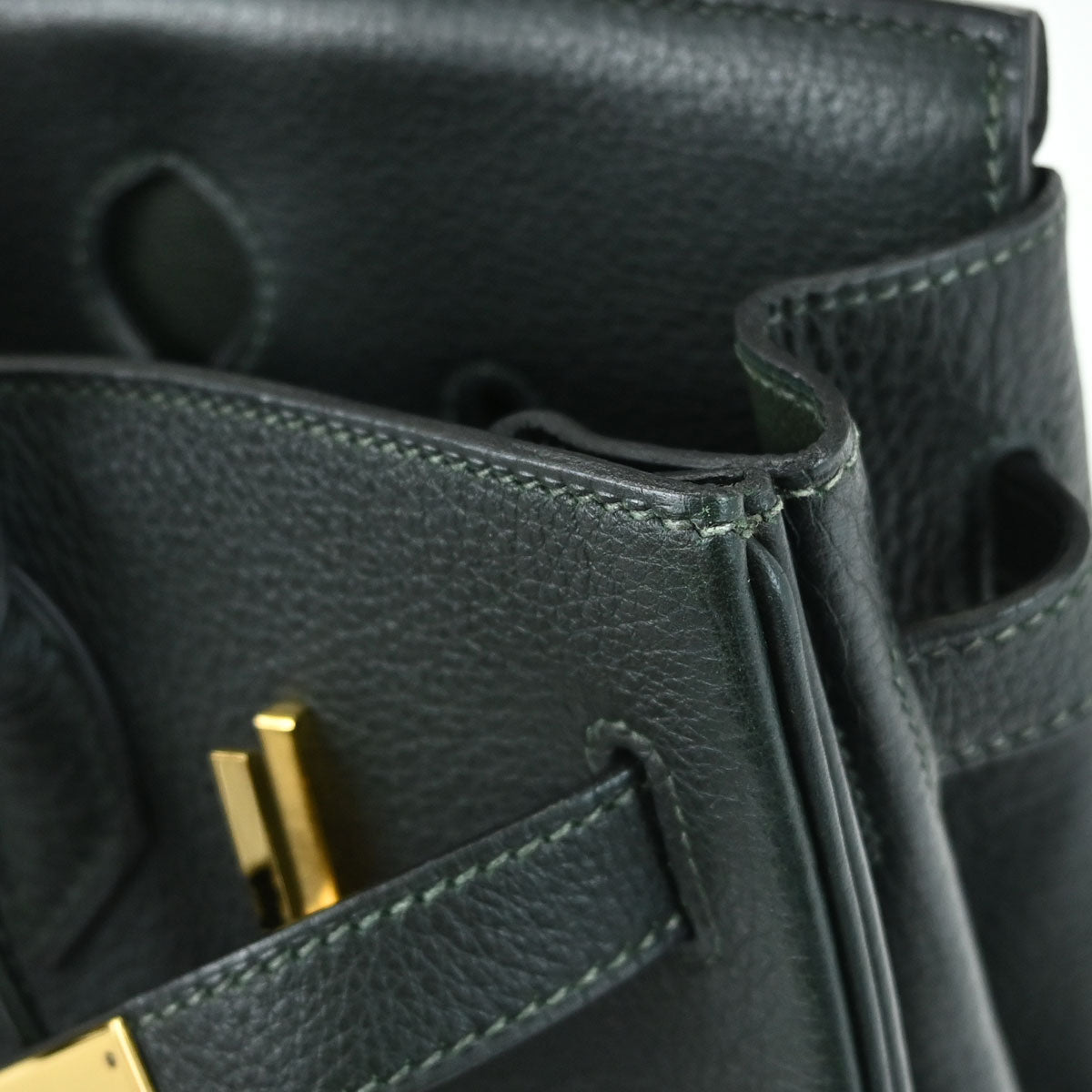 Hermes Green Taurillon Clemence Birkin 30 Handbag