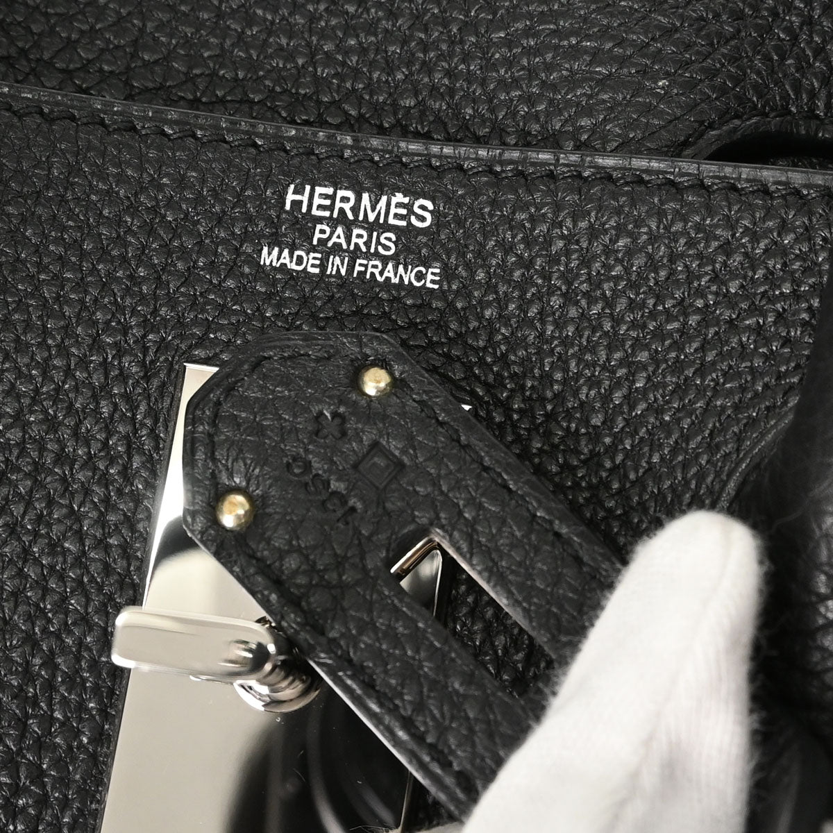 Hermes Black Togo HAC Haut a Courroies 50 Handbag