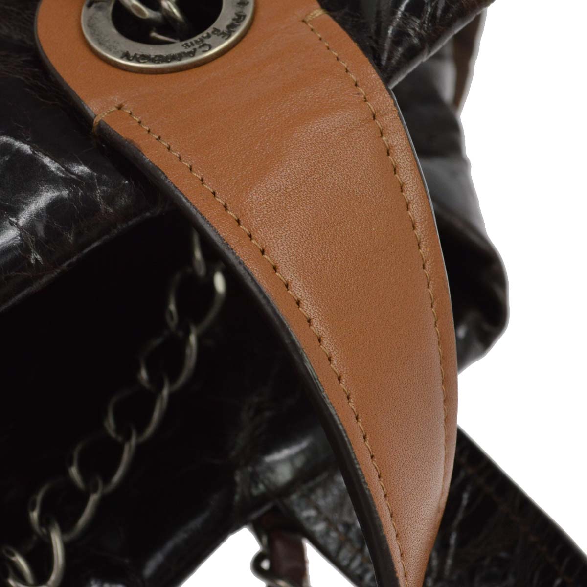 Chanel Brown Calfskin In-The-Mix 2way Tote Handbag