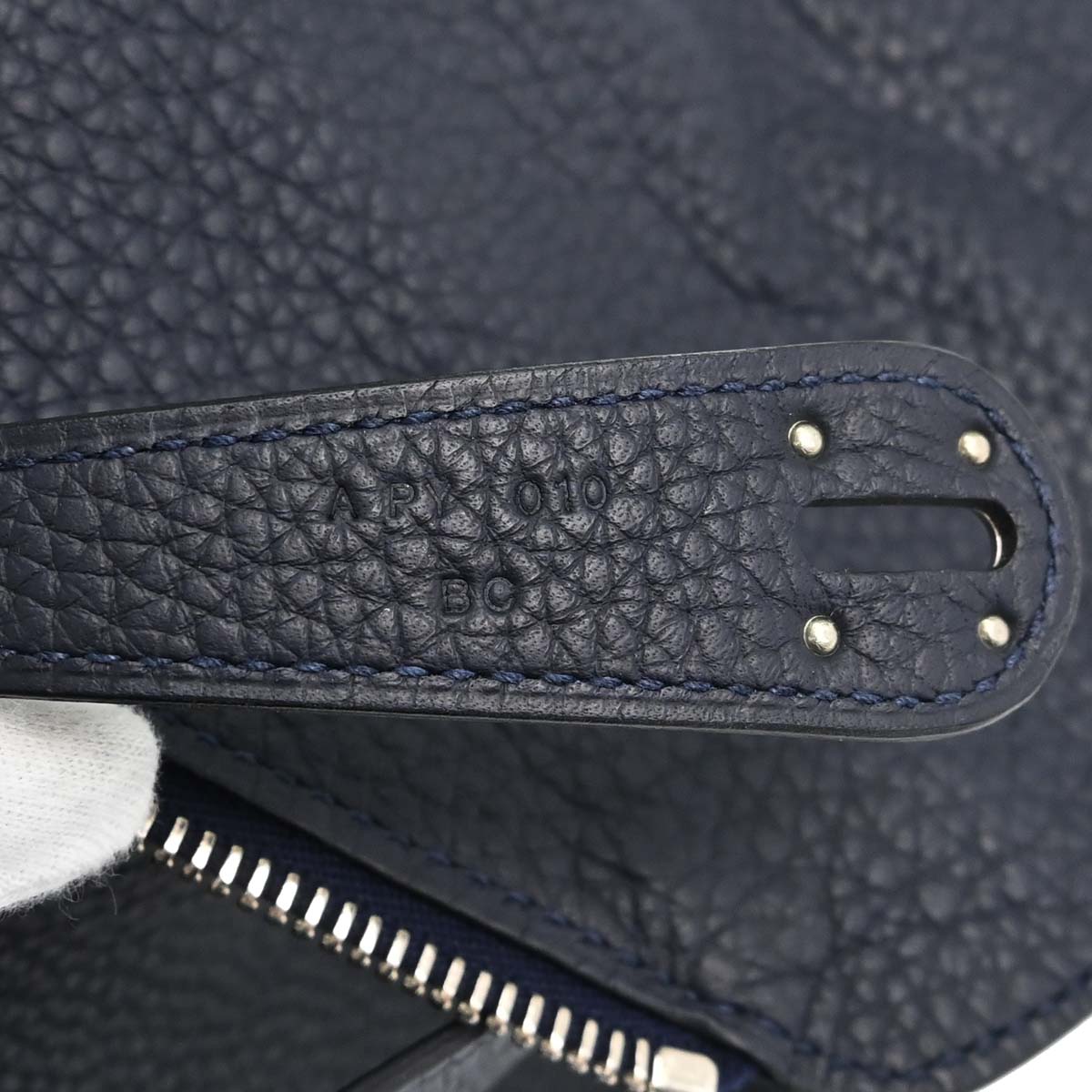 Hermes Blue Nuit Taurillon Clemence Lindy 30 Shoulder Bag