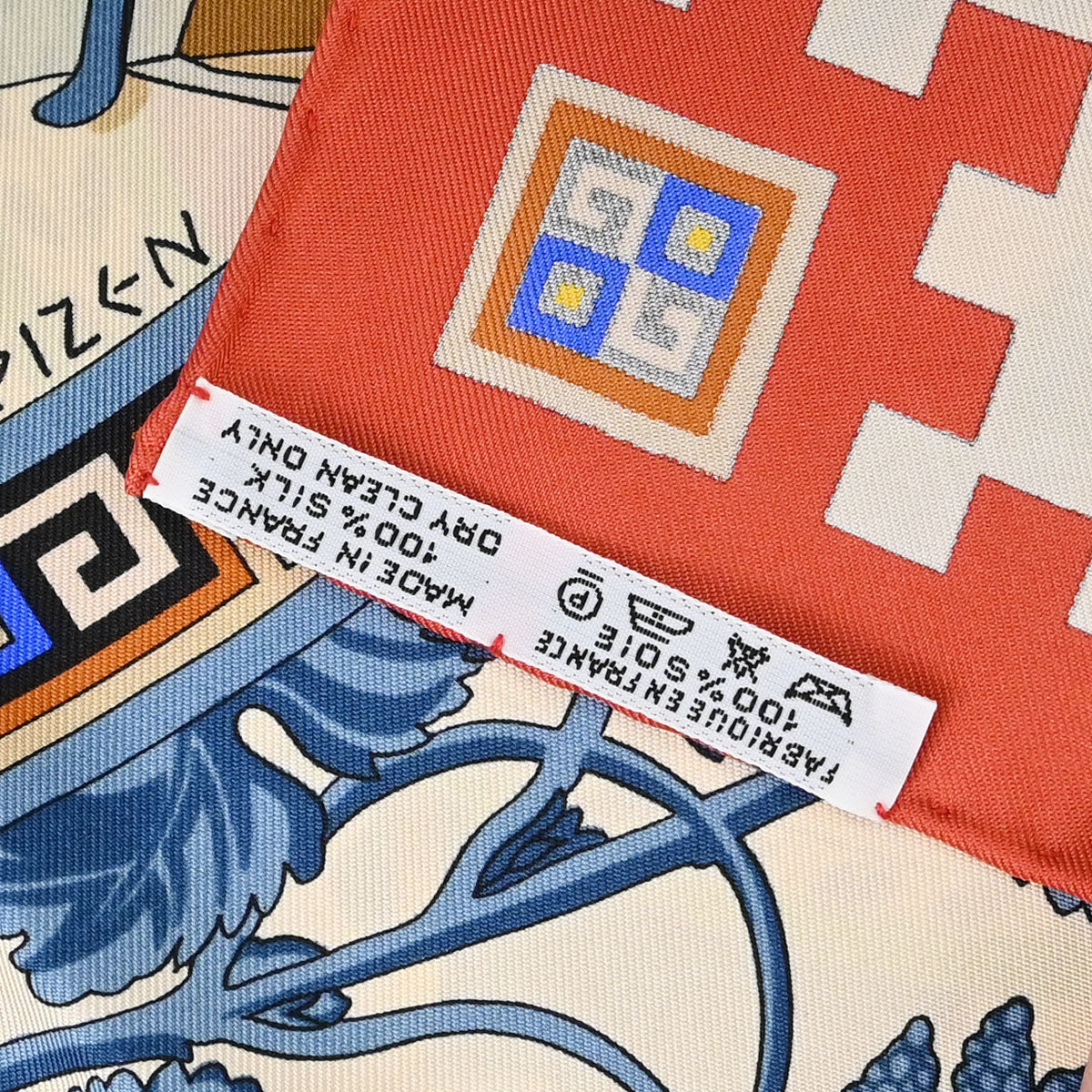 Hermes Scarf Carre 90 Musique des Dieux Red Small Good