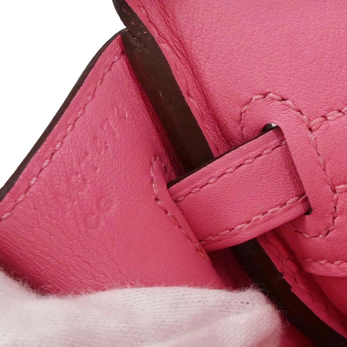 Hermes Rose Azalee Swift Birkin 25 Handbag