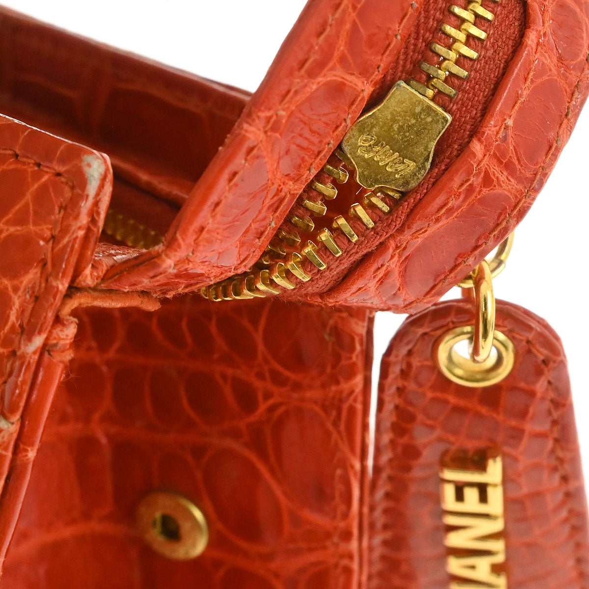Chanel * 1997-1999 Orange Crocodile Tote Bag