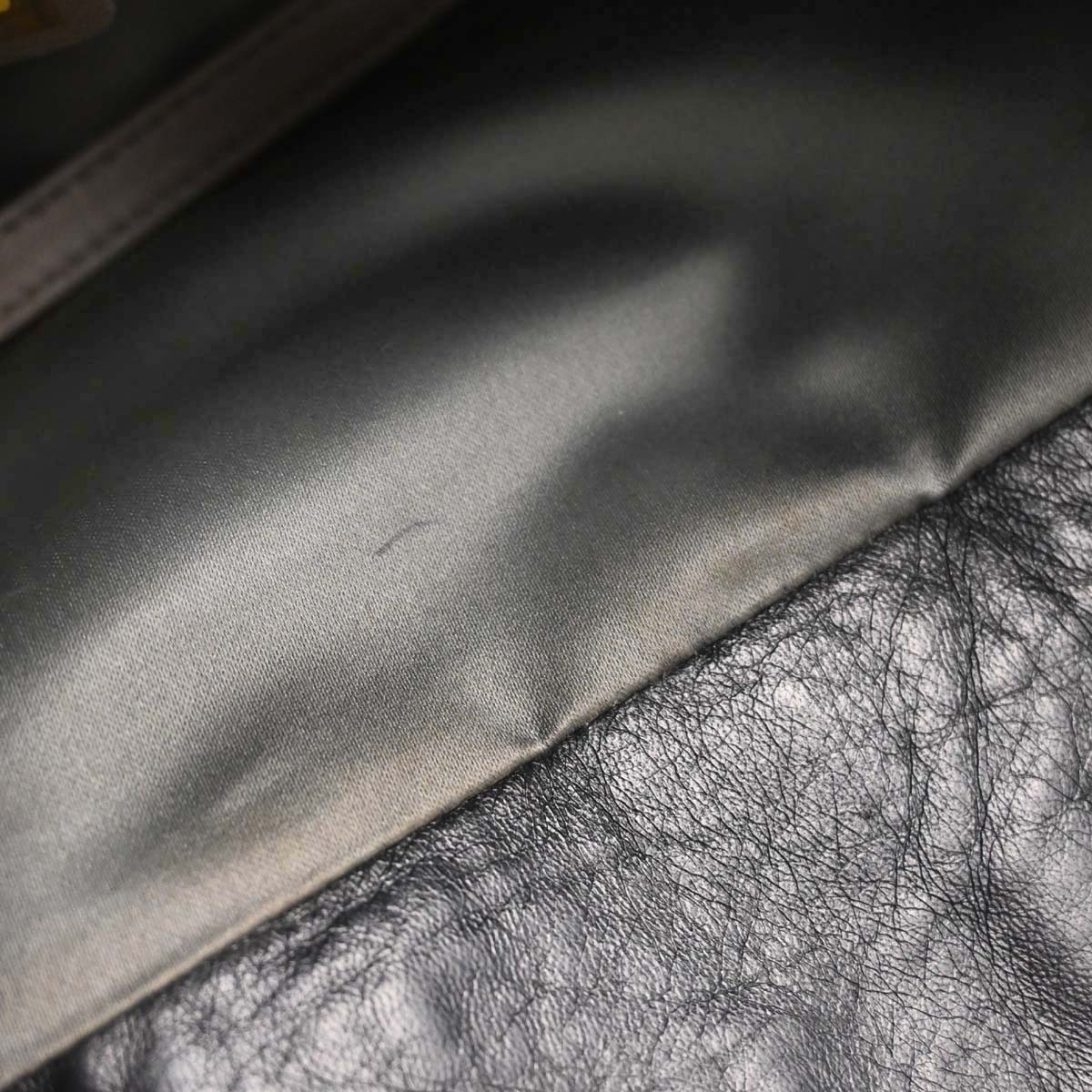 Chanel 2006-2008 Black Lambskin Lax Accordion Shoulder Bag