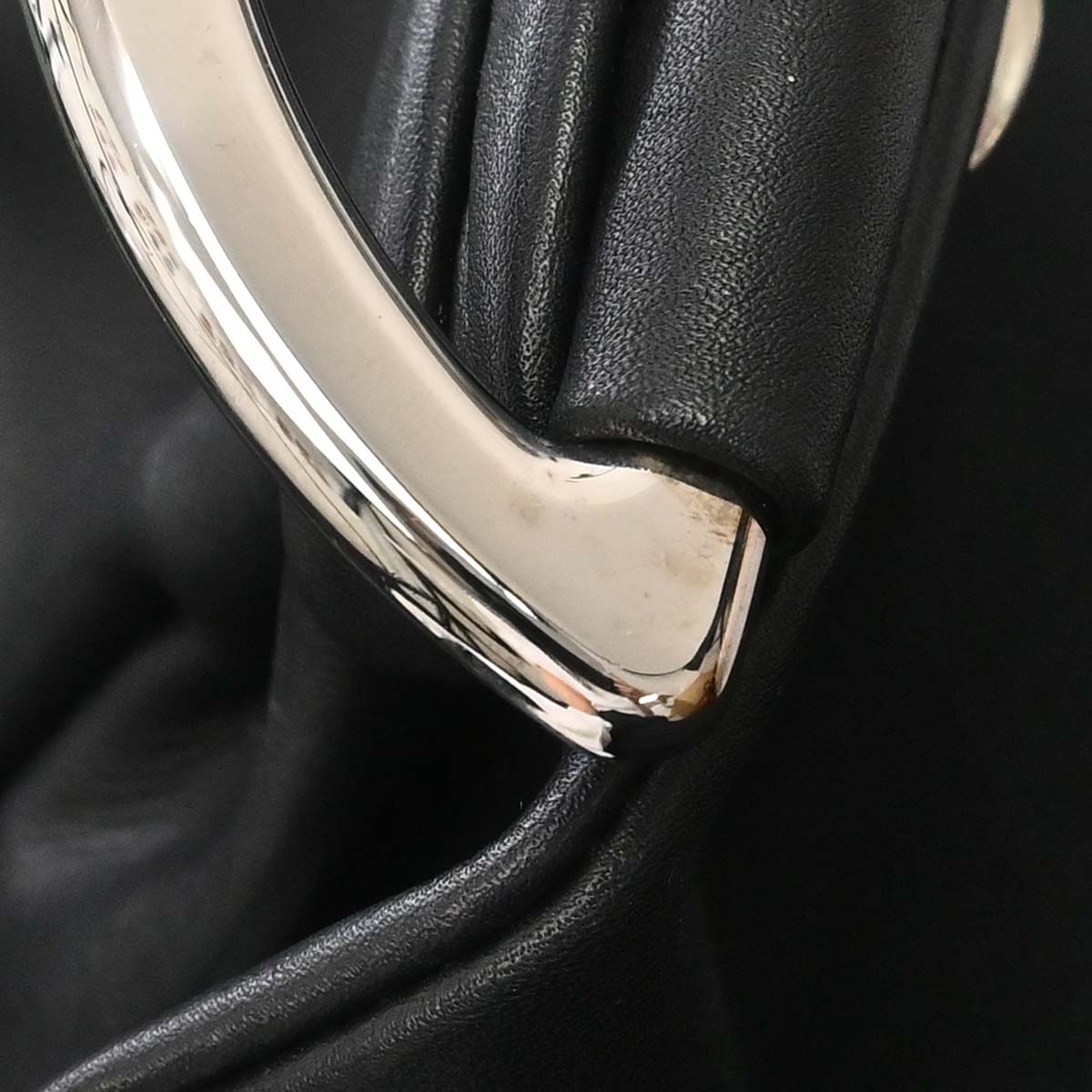 Christian Dior 2009 Black Lambskin Demi Lune Handbag