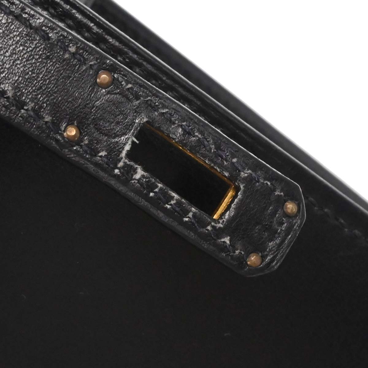 Hermes Black Box Calf Kelly Sport PM Shoulder Bag