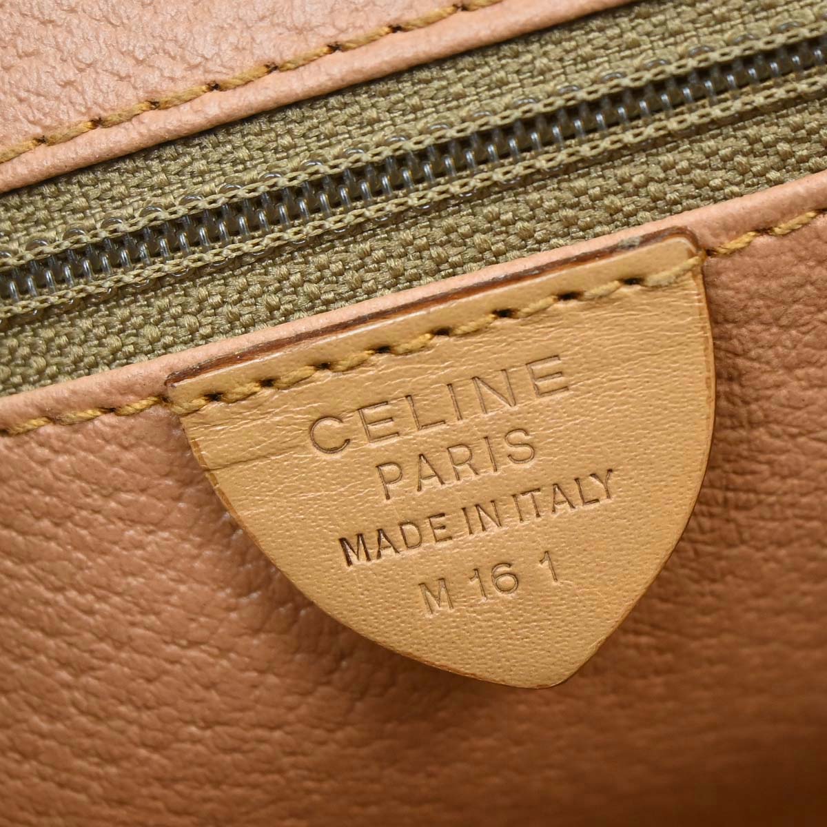 Celine Brown PVC Macadam Shoulder Bag