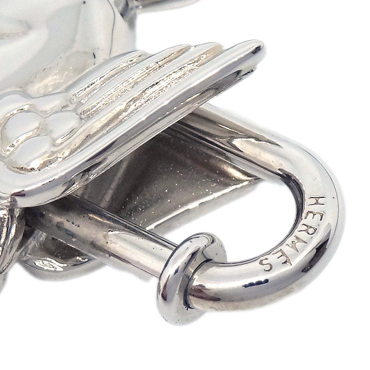 Hermes 1993 Le Cheval Pegasus Cadena Silver Small Good