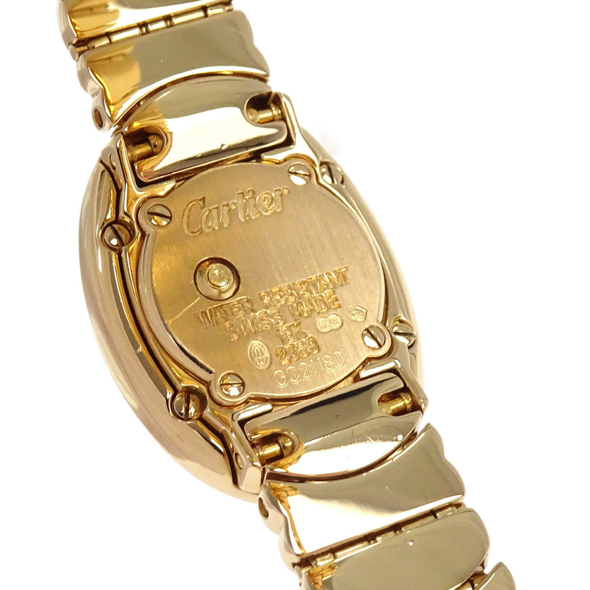Cartier Mini Baignoire 18mm Ref.2368 Quartz Watch 18KYG Diamond