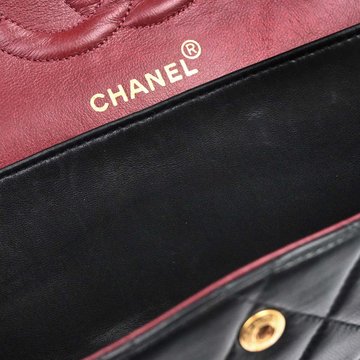 Chanel Black Lambskin Medium Classic Double Flap Shoulder Bag
