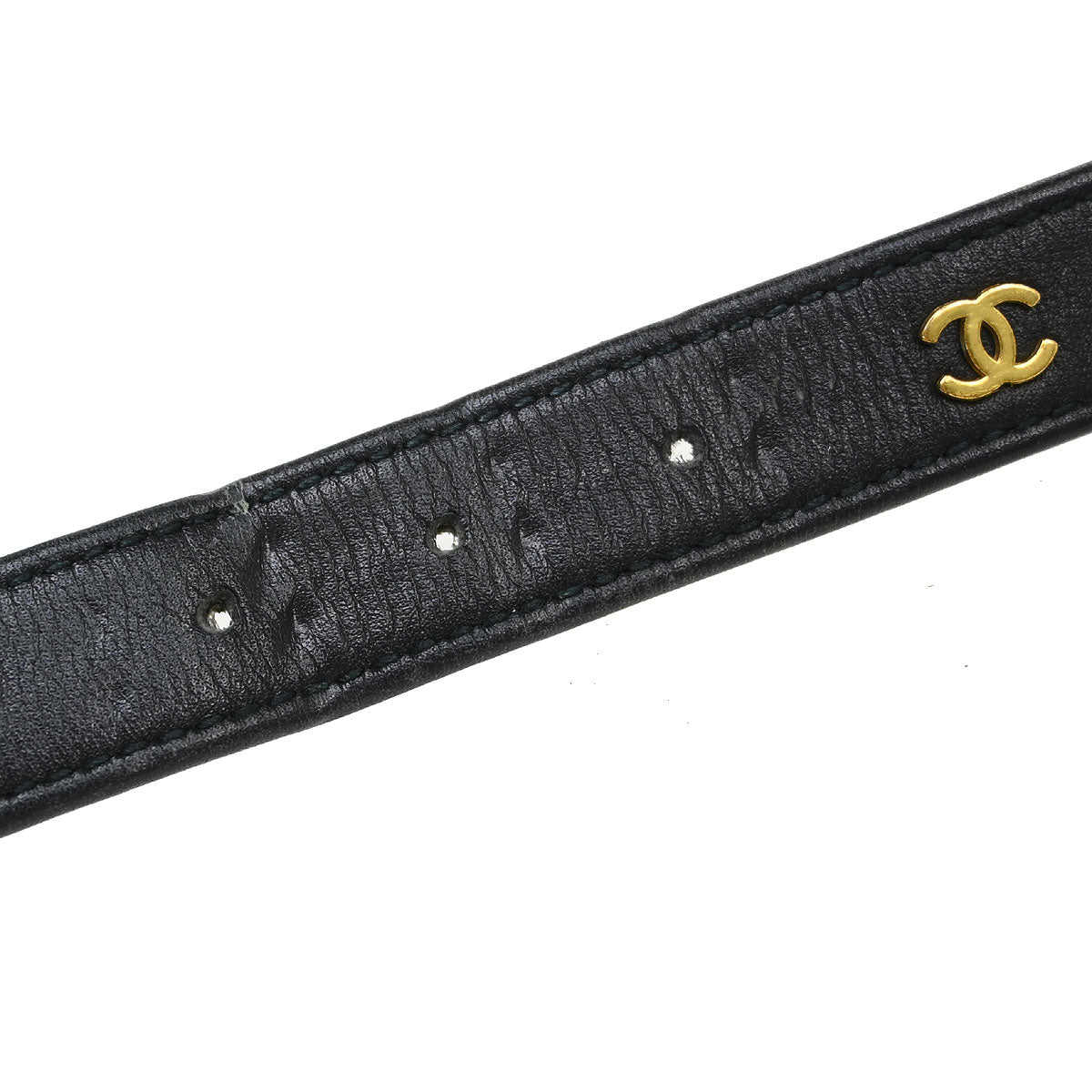 Chanel Black Lambskin Belt #70/28 93A Small Good