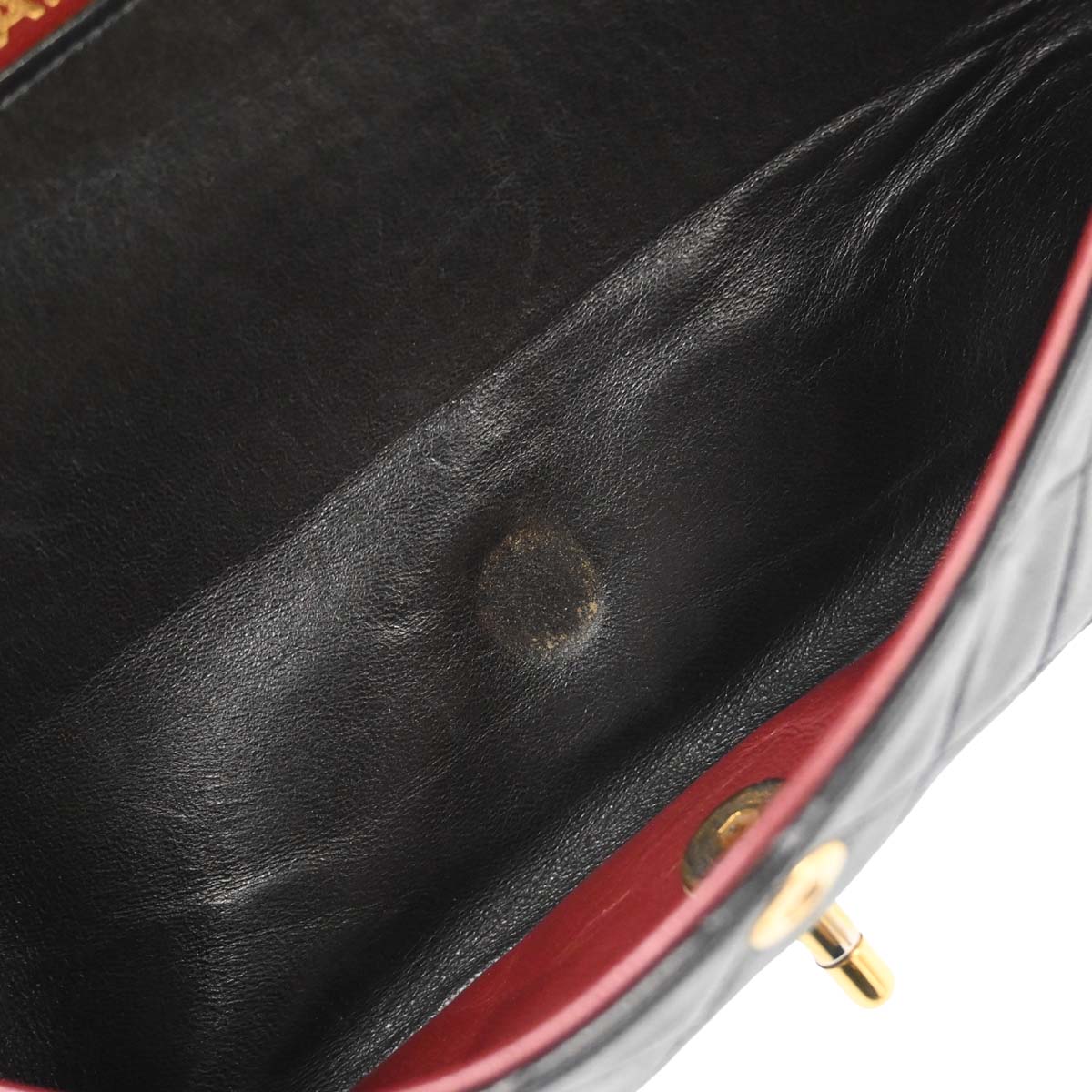 Chanel 1991-1994 Black Lambskin Medium Classic Double Flap Shoulder Bag