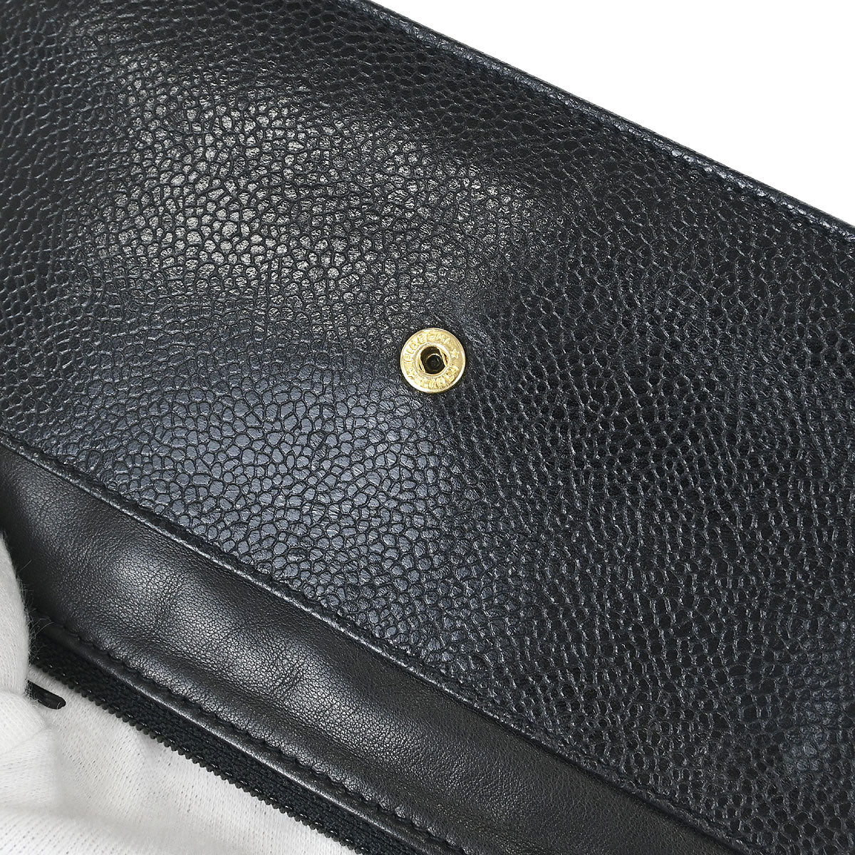 Chanel 1996-1997 Black Caviar Skin Timeless WOC Wallet on Chain Shoulder Bag