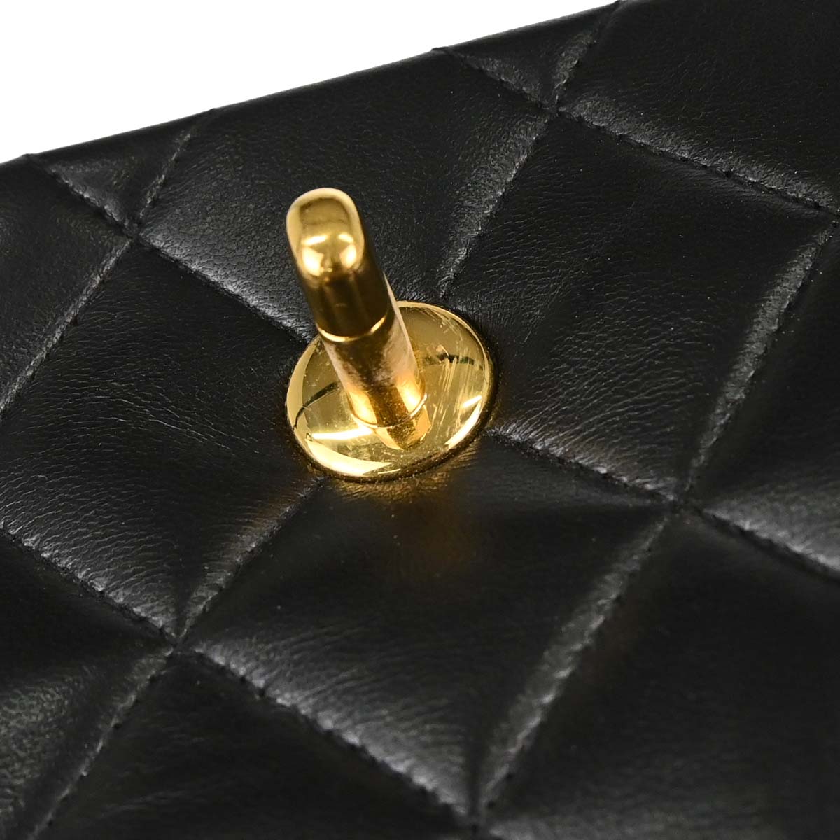 Chanel 1991-1994 Black Lambskin Small Diana Shoulder Bag