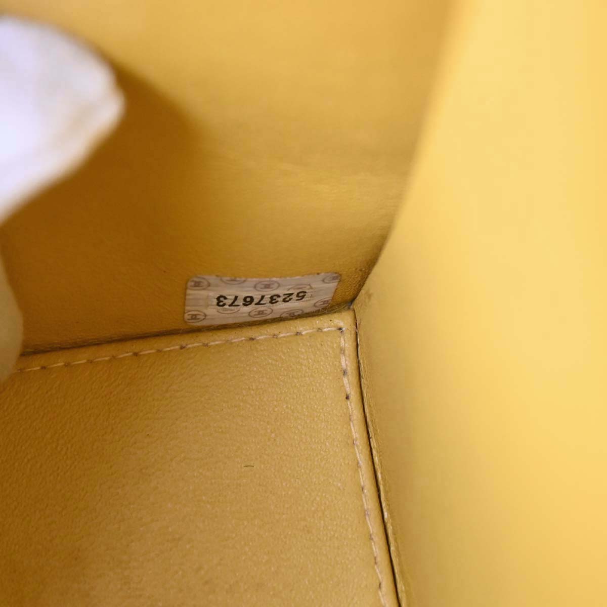 Chanel 1997-1999 Yellow Caviar Skin Handbag