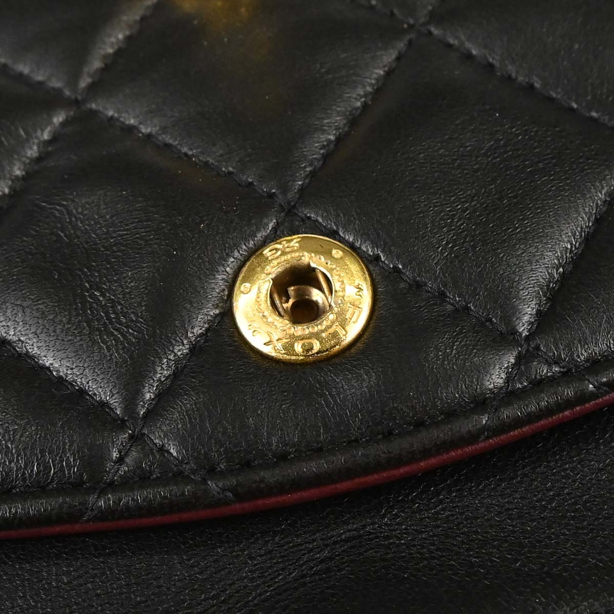 Chanel 1991-1994 Black Lambskin Small Classic Double Flap Shoulder Bag