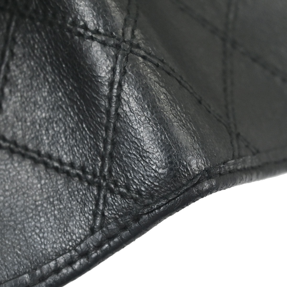 Chanel 1986-1988 Black Lambskin Bicolore Bifold Wallet