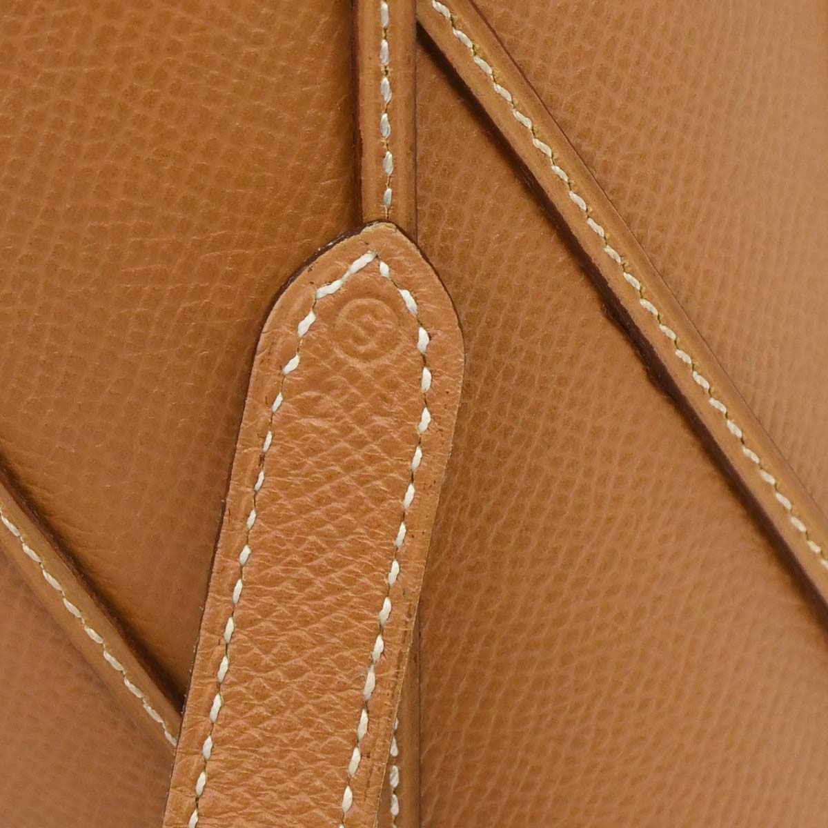 Hermes Natural Courchevel Sac Tambour Shoulder Bag