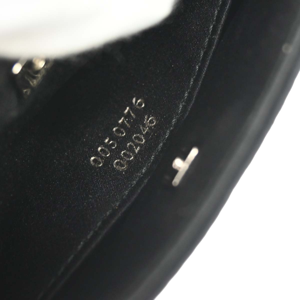 Gucci Black Satin Bamboo Handbag