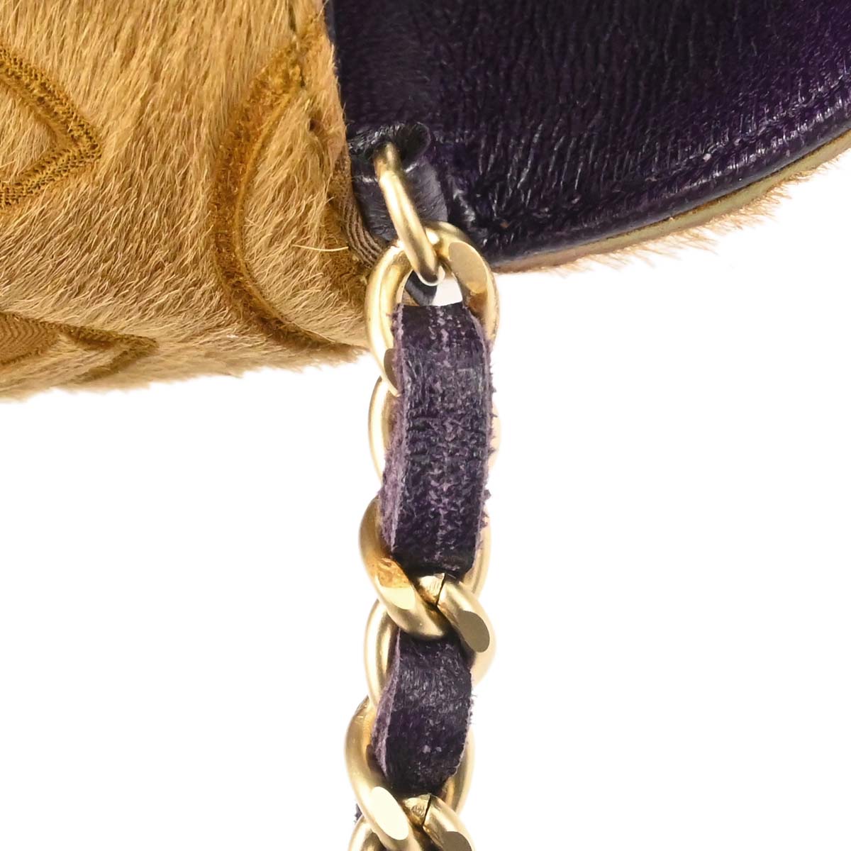 Chanel 2000-2002 Brown Pony Hair East West Shoulder Bag