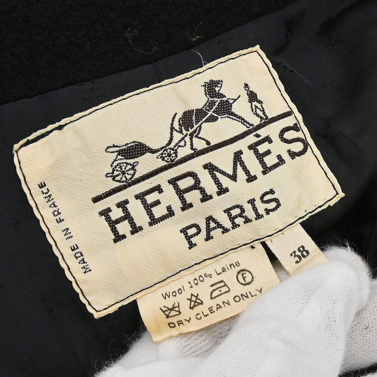 Hermes Coat Black #38