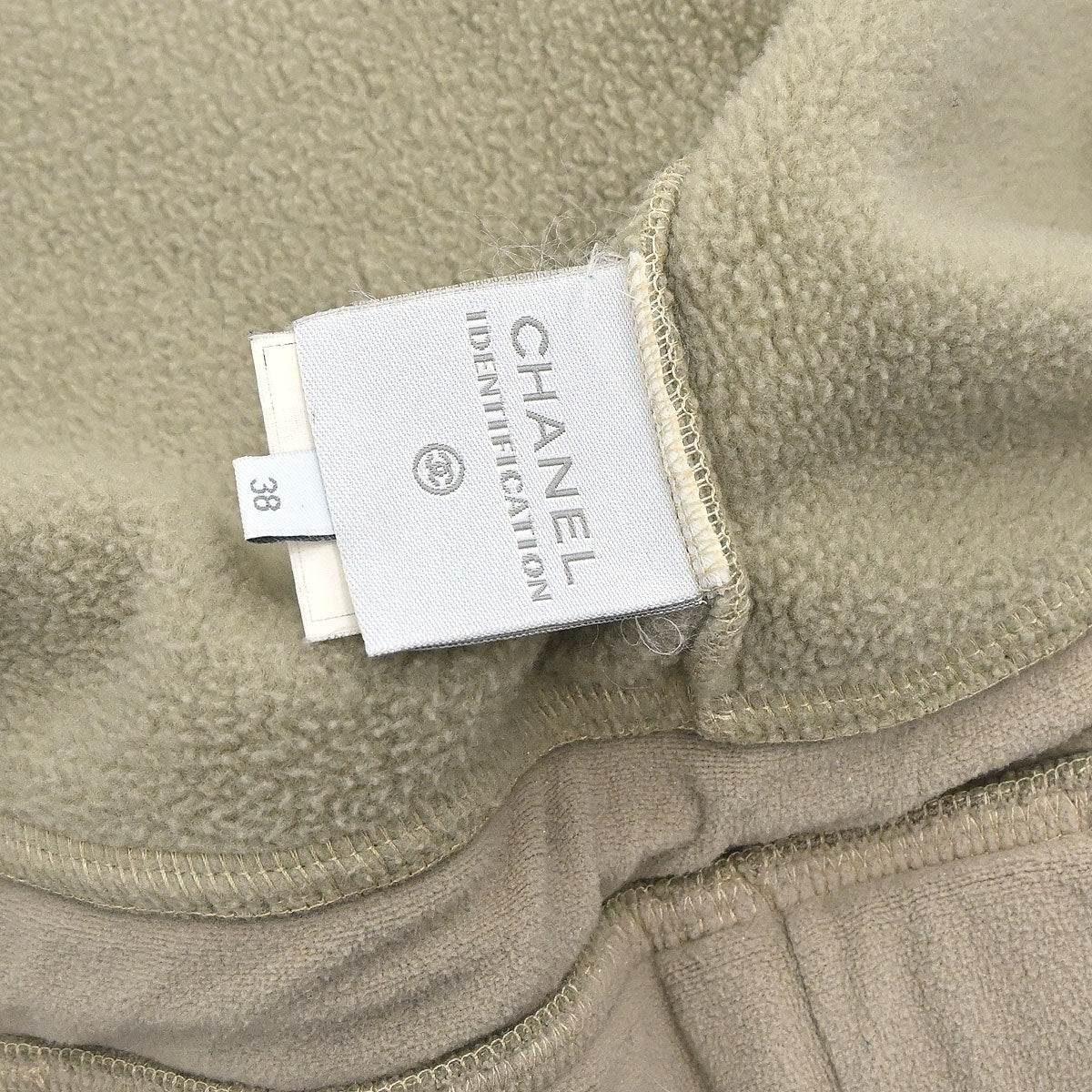 Chanel 2002 Sport Line Zip Up Hooded Jacket Beige #38