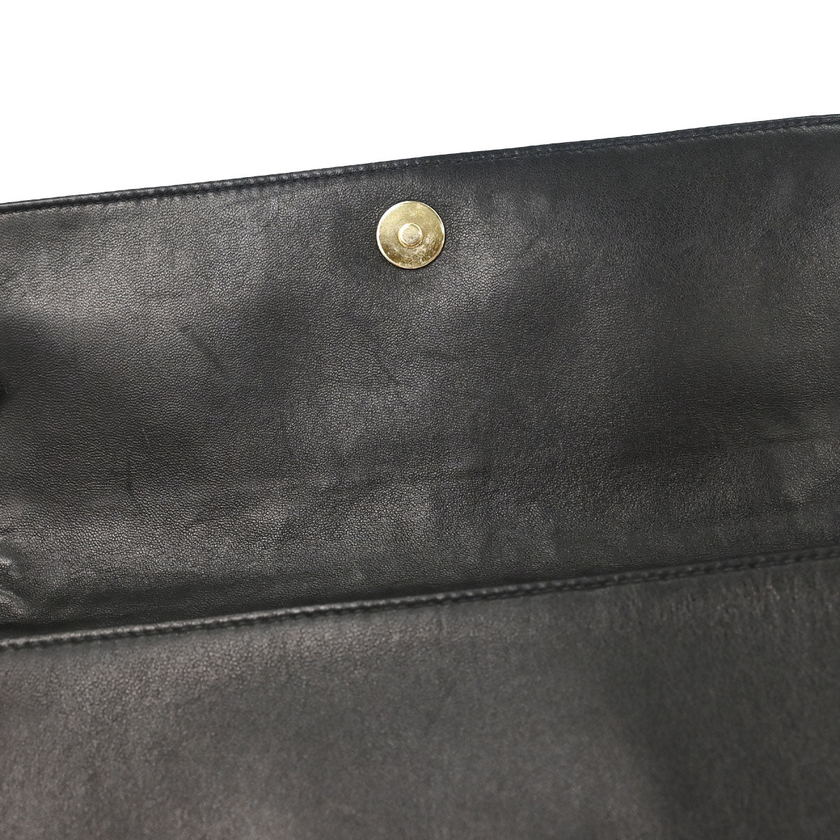 Chanel 2003-2004 Black Lambskin Chain-Embellished Shoulder Bag