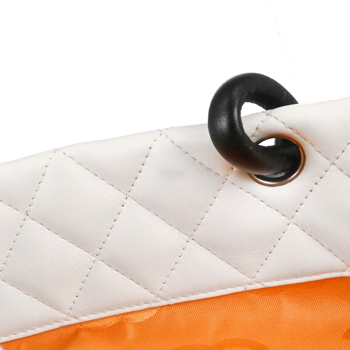 Chanel * 2005-2006 White Calfskin Python Cambon Ligne Tote Handbag