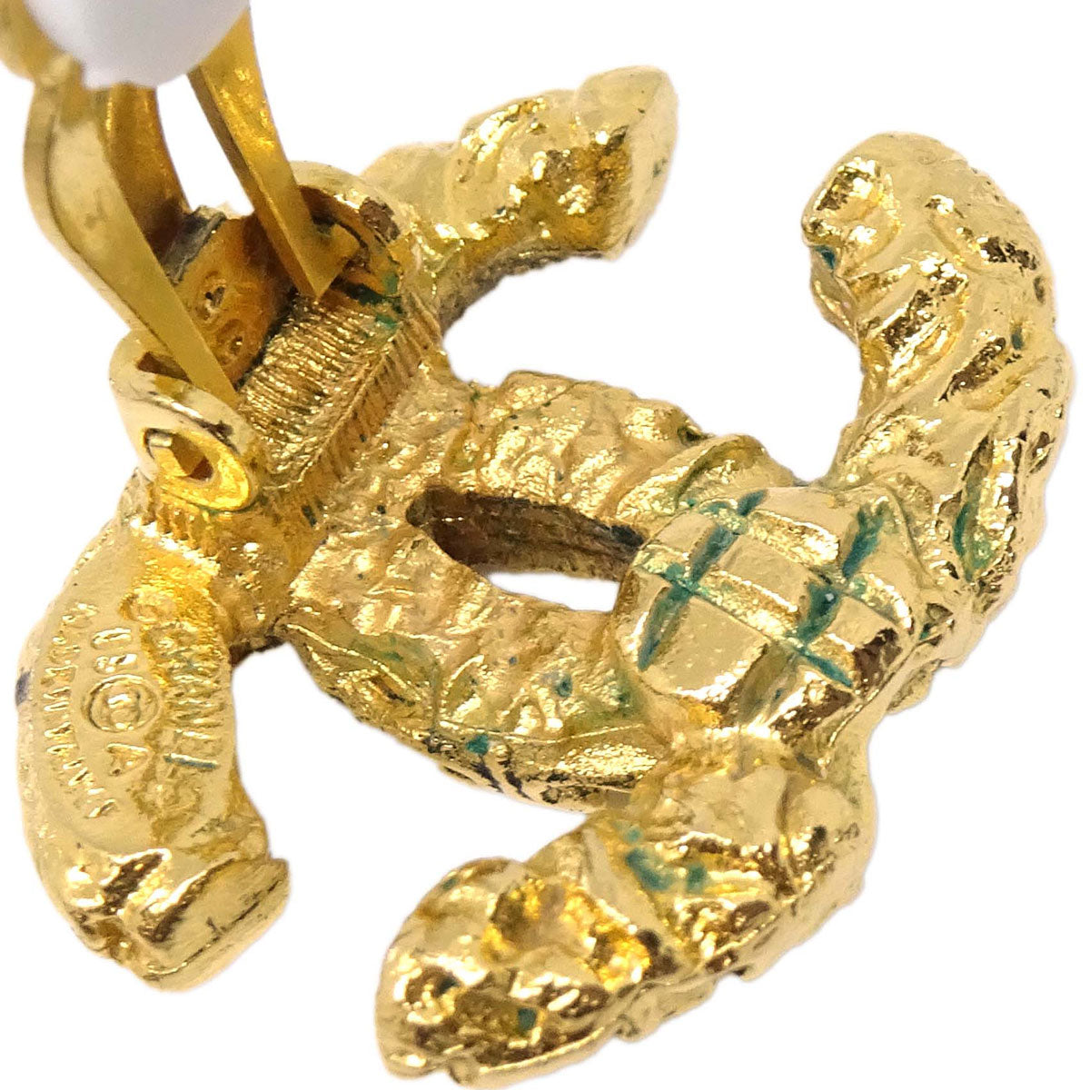 Chanel CC Clip-On Earrings Gold 93A