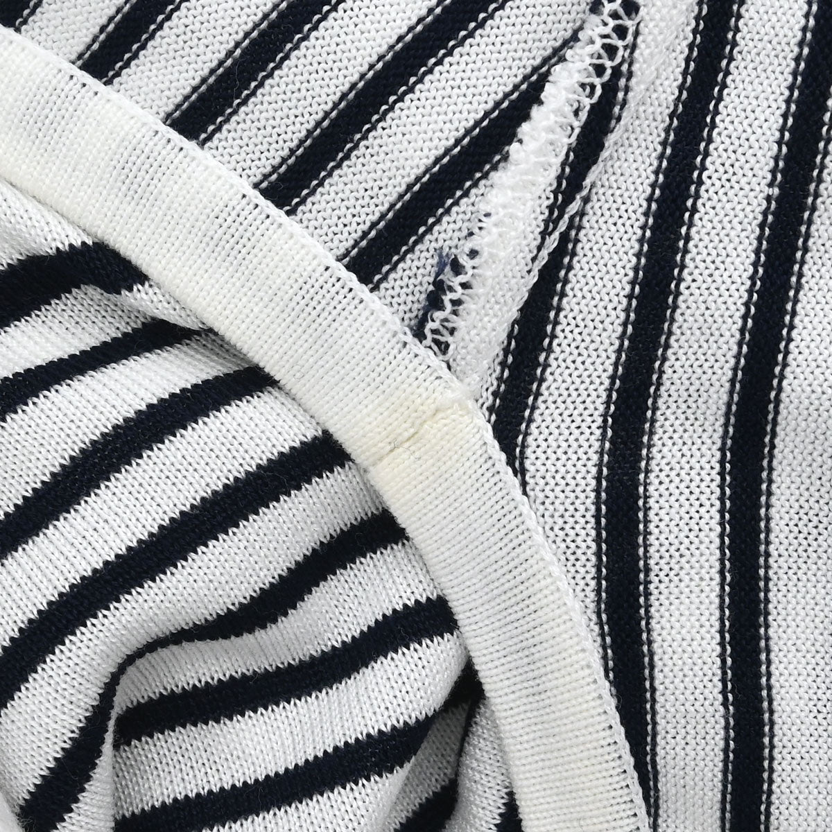 Chanel Short Sleeve Border Top White #36