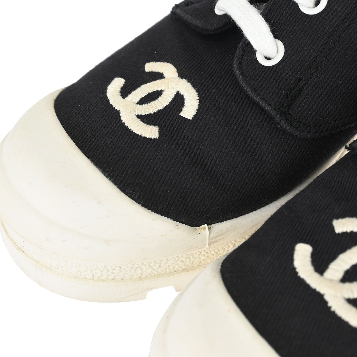 Chanel * Sneakers Black White Shoes #36