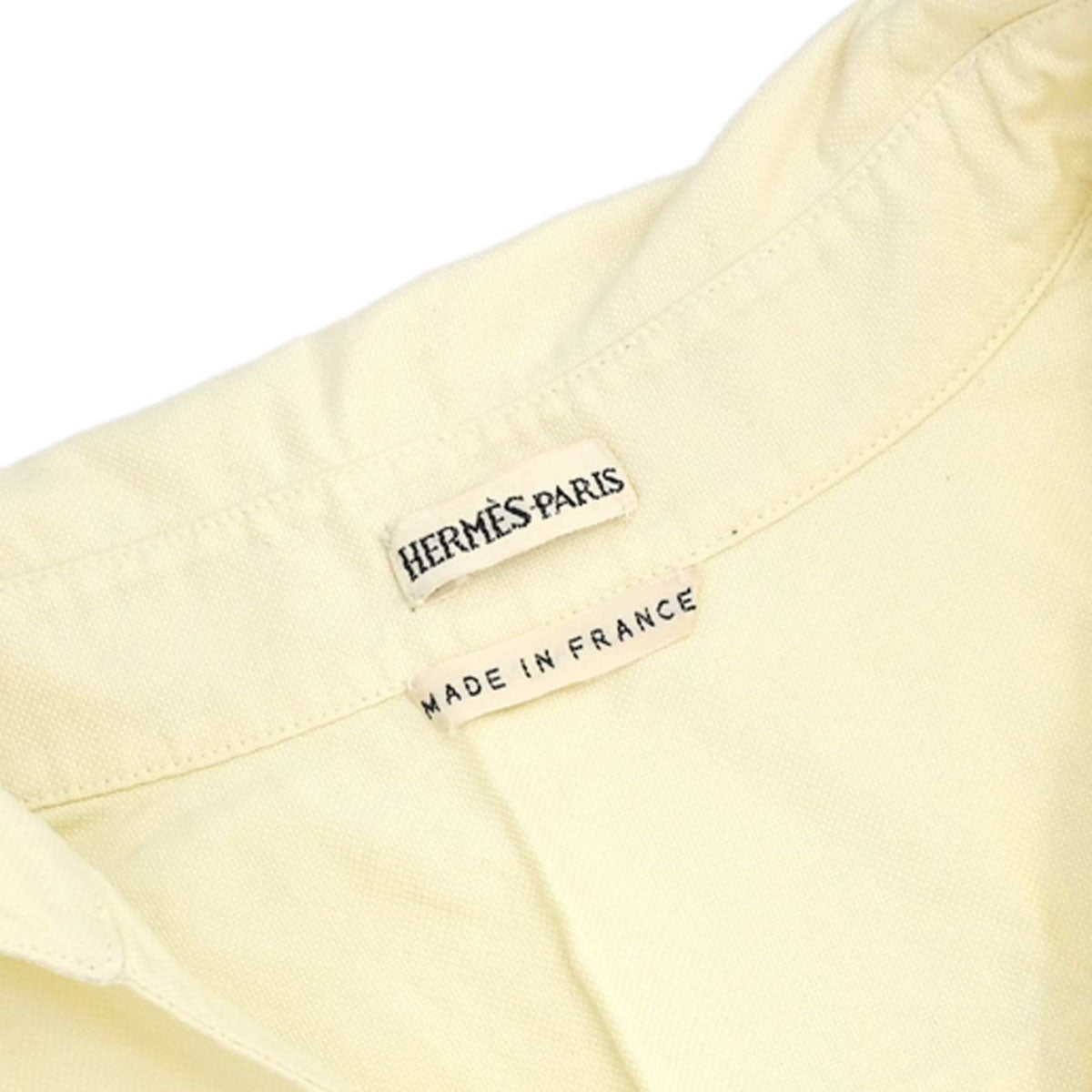 Hermes Shirt Blouse Light Yellow #40