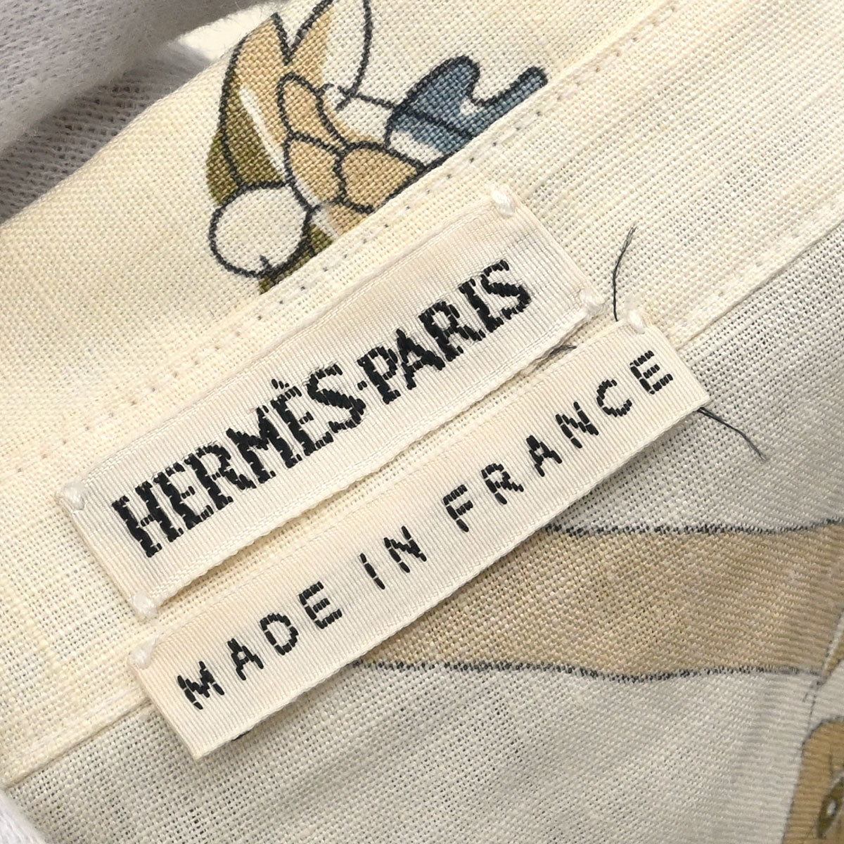 Hermes Au Clair de la Mer Shirt Blouse Beige #38