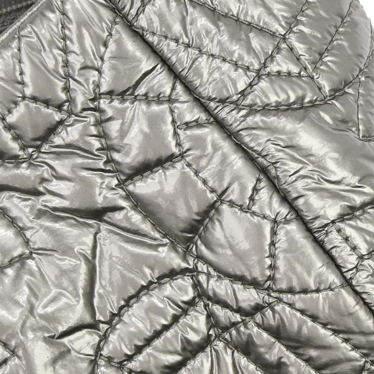Chanel 2008-2009 Silver PVC Graphic Edge Flap Shoulder Bag