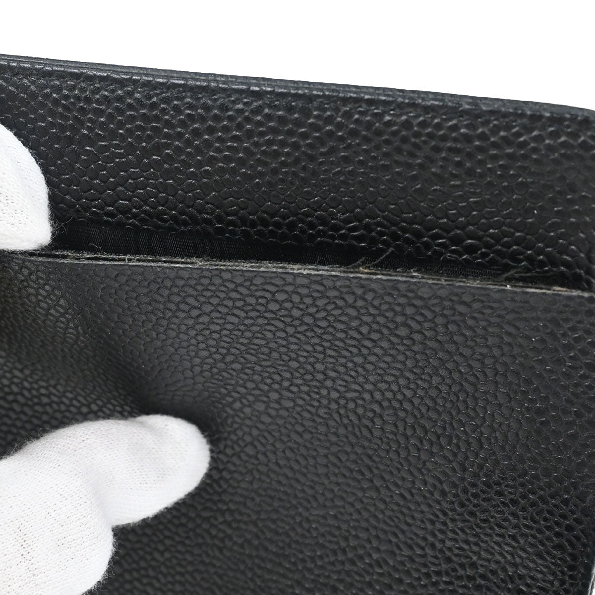 Chanel 1997-1999 Black Caviar Skin Notebook Cover Small Good